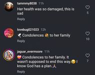 Instagram user's comment addressing Pottain's death